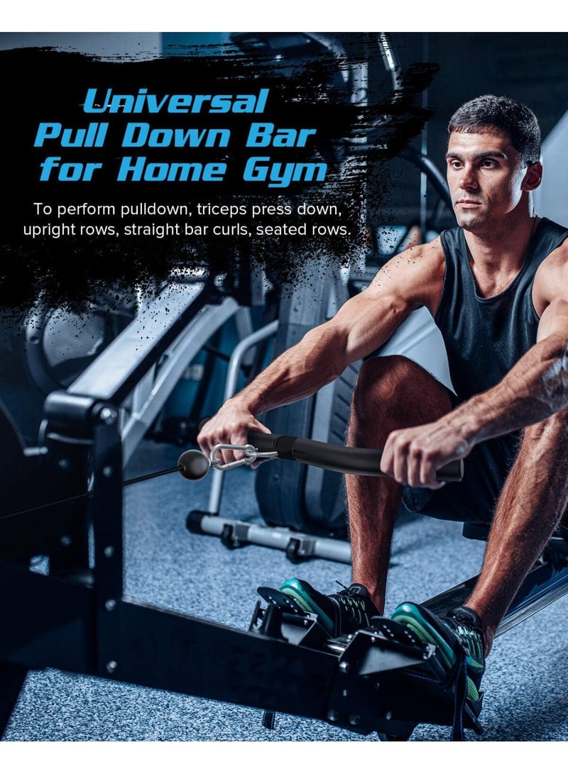 jaexest 19-Inch LAT Pulldown Bar – Upgraded Cable Machine Attachment for Home Gym – Curl & Triceps Press Down Bar Handle for Pulley System – Universal Rowing LAT Bar - Image 3